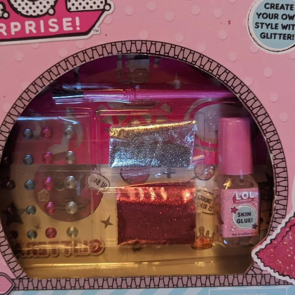 NWT LOL Surprise! Glitter Body Art Pink L.O.L. Dolls Crafts Tattoos Easter Kids
